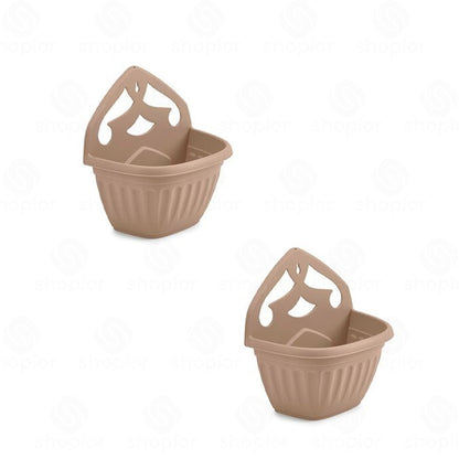 Athens Wall Planter 32cm – Decorative Ribbed Indoor & Outdoor Wall Mounted Plant Pot for Flowers
