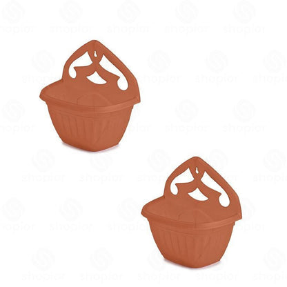 Athens Wall Planter 32cm – Decorative Ribbed Indoor & Outdoor Wall Mounted Plant Pot for Flowers