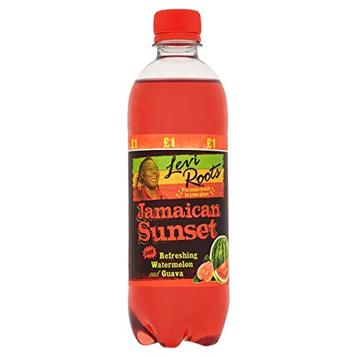 Levi Roots Jamaican Sunset Sparkling Fruit Juice Drink with Refreshing Watermelon and Guava 500 ml Bottle (Case of 12)