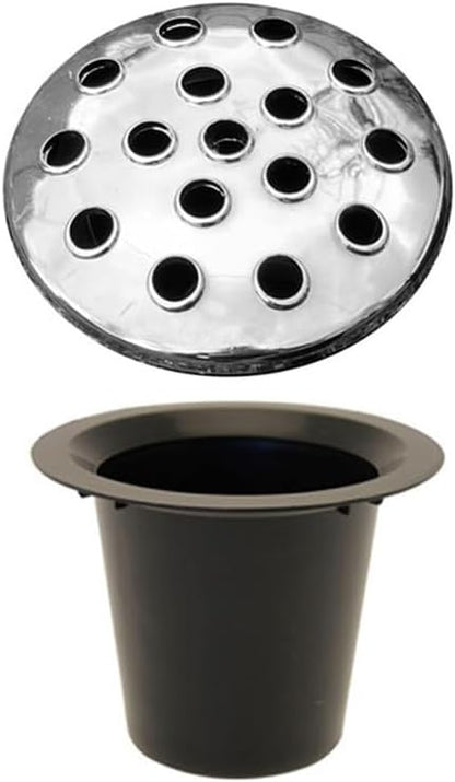 Black Plastic Grave Vase with Lid – Memorial Flower Holder for Headstones, Cemetery Vase for Artificial & Fresh Flowers | Weatherproof Grave Flower Pot for Marble or Stone Memorials – (2, Silver-Top)