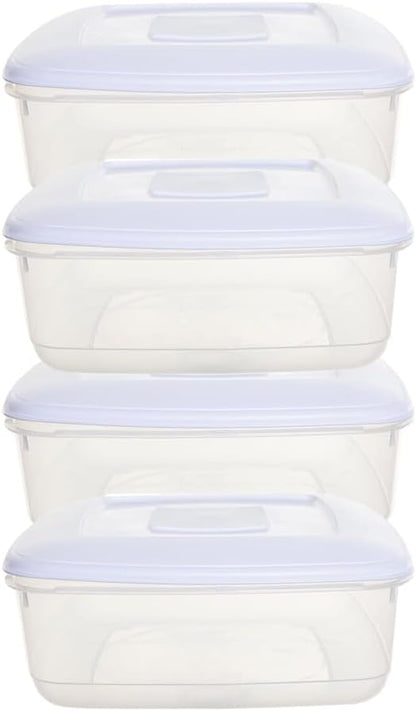 shopior 7L Clear Plastic Food Storage Container with Airtight Lid | Kitchen Food Box for Meal Prep, Dry Food, Flour, Rice, Pasta & Cereal – Xmas Cake Storage Box - (Pack of 1)