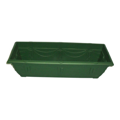 shopior Venetian Window Box Planter Pot– Durable Rectangle Plastic Outdoor Planters for Home & Garden | Planting Trough for Windows (Terracotta - Pack 6, 60cm - (Window Box))