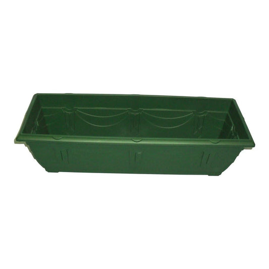 shopior Venetian Window Box Planter Pot– Durable Rectangle Plastic Outdoor Planters for Home & Garden | Planting Trough for Windows (Terracotta - Pack 6, 60cm - (Window Box))
