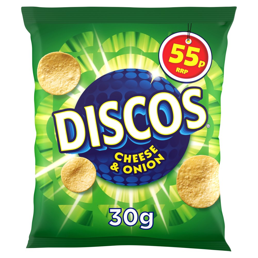 Discos Crisps Multipack 6 | Cheese & Onion, Salt Vinegar, Prawn Cocktail Flavour