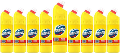 Domestos Thick Bleach Multi Purpose Disinfectant Cleaner | Germ Removal, Prevents Limescale 3x Longer, Antibacterial Toilet Cleaner, Bathroom, Kitchen & Drain Cleaner | 750ml (9, Citrus Fresh)