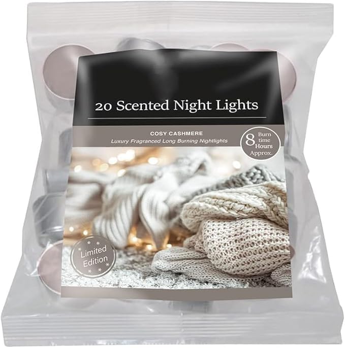 Fresh Scented Unscented Fancy Tealight Candles - Refreshing and Soothing Fragrances | 8 Hour Long Lasting Burn Time | Premium Quality Home Decoration Tealights (Soft Cashmere Cotton TLights)