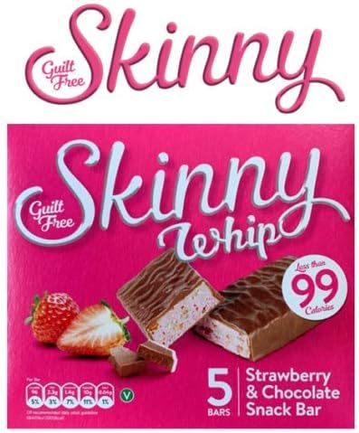 New Skinny Whip Snack bars less than 99 Calories 5 Variations Multi-Pack (Mint & Dark Chocolate, 4 Boxes)