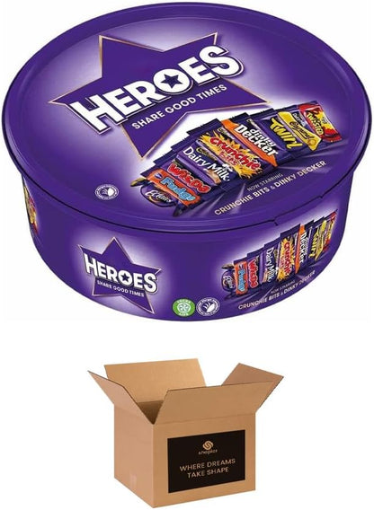 Sweet Treats Assortment Tub – Mixed Retro Sweets Gift Box with Love Hearts, Refreshers, Drumsticks & More – Party Favourites for Kids & Adults | 600g (Pack 1, Sweet Treats)