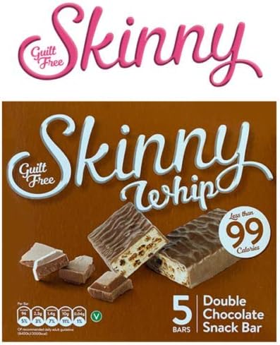 New Skinny Whip Snack bars less than 99 Calories 5 Variations Multi-Pack (Mint & Dark Chocolate, 4 Boxes)