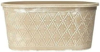 Powdered Whitewashed Trough Window Box 42cm – Decorative Plastic Outdoor Planter with Drainage Holes – Weatherproof Plastic Outdoor Planter with Drainage Holes Flower Pot for Gardens (1, Pink)