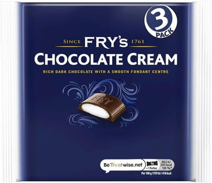 Fryyss Chocolate Cream Bar Bundle | 3 × Chocolate Cream, 3 × Peppermint Cream, 3 × Orange Cream – Rich Dark Chocolate – Snack Bars for Gifting, Sharing & Xmas, Stocking Fillers, Birthday-147g (9 Bars)