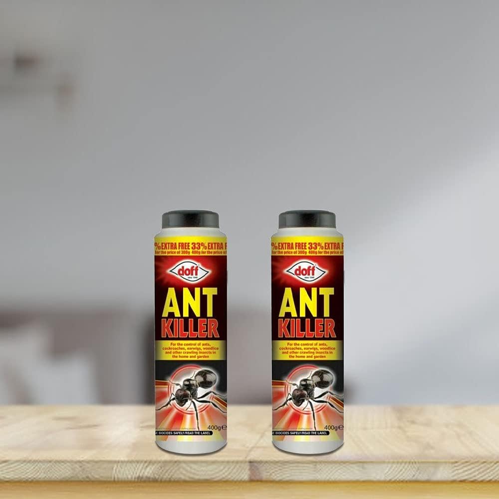 Ant Killer Powder for Indoor and Outdoor Use - Strongest Ant Killer for Lawns, Home, Garden to Kill Ants, Cockroaches, Woodlice, Earwigs and Crawling Insects (Pack of 2)