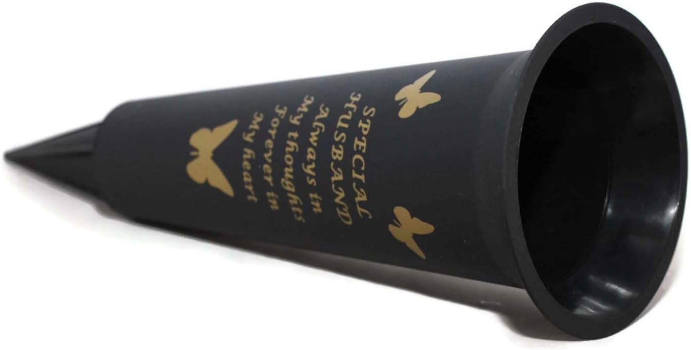 Special Husband Verse Graveside Memorial Grave Spiked Flower Vase by David Fischhoff
