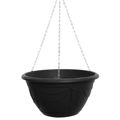Whitefurze G02074 32cm Venetian Hanging Basket - Black