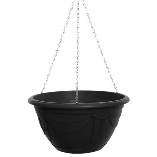 Whitefurze G02074 32cm Venetian Hanging Basket - Black