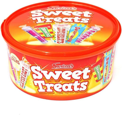 Sweet Treats Assortment Tub – Mixed Retro Sweets Gift Box with Love Hearts, Refreshers, Drumsticks & More – Party Favourites for Kids & Adults | 600g (Pack 1, Sweet Treats)