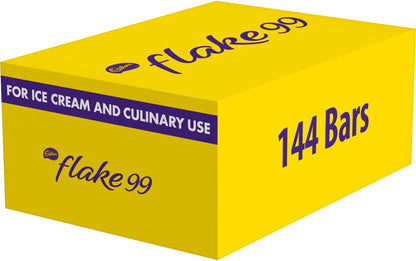 Cadbury Flake 99 Milk Chocolate Bars, Perfect for Ice Creams, Baking and Culinary Use (Box of 144 Bars)