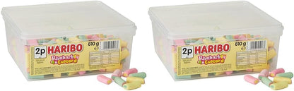 HARIBO sweets 810g tub, RHUBARB AND CUSTARD