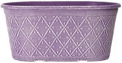 Powdered Whitewashed Trough Window Box 42cm – Decorative Plastic Outdoor Planter with Drainage Holes – Weatherproof Plastic Outdoor Planter with Drainage Holes Flower Pot for Gardens (1, Pink)