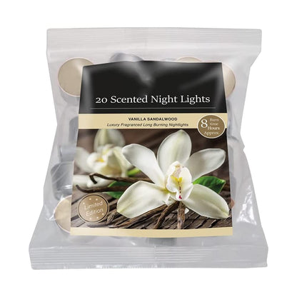Pride Home & Garden PHG Fresh Scented Tealight Candle 8 Hour Burn Time Long-Lasting Set Fancy Decor Premium Quality (Vanilla and Sandalwood) (PHG-FSTC_8HRS)