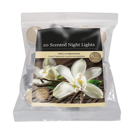 Pride Home & Garden PHG Fresh Scented Tealight Candle 8 Hour Burn Time Long-Lasting Set Fancy Decor Premium Quality (Vanilla and Sandalwood) (PHG-FSTC_8HRS)