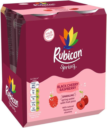 Rubicon 18 Pack Sparkling Mango Flavoured Fizzy Drink with Real Fruit Juice, Handpicked Fruits for a Temptingly Intense Taste "Made of Different Stuff" - 18 x 330ml Cans