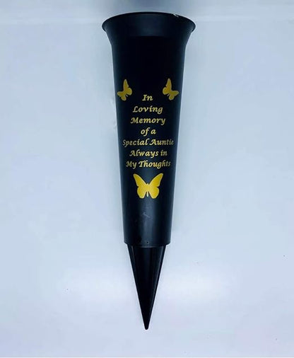 Special Nan Verse Graveside Memorial Grave Spiked Flower Vase