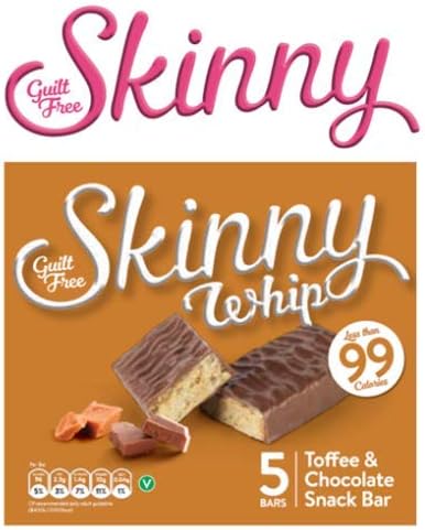 New Skinny Whip Snack bars less than 99 Calories 5 Variations Multi-Pack (Mint & Dark Chocolate, 4 Boxes)