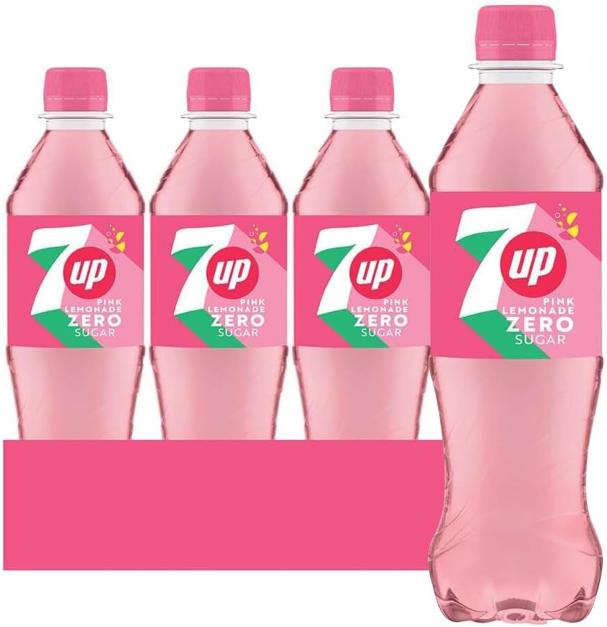 7UP Zero Pink Lemonade, 500ml Bottle (Pack of 24)