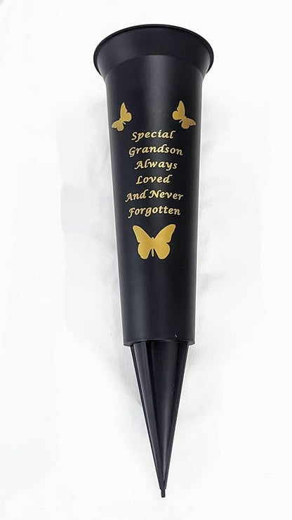 Special Nan Verse Graveside Memorial Grave Spiked Flower Vase