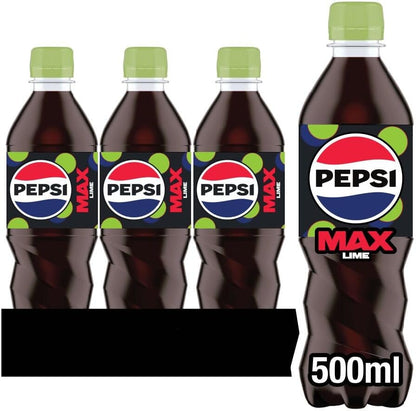 Pepsi Max Lime, 500ml (Pack of 12)