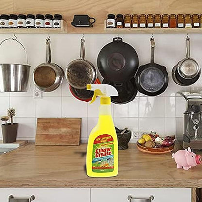 Elbow Grease Multi Surface Degreaser Spray Bottle | Kitchen Laundry Household Cleaner | Clothes Stain Remover - Antibacterial & Multipurpose Spray | Yellow, 500ml (2)