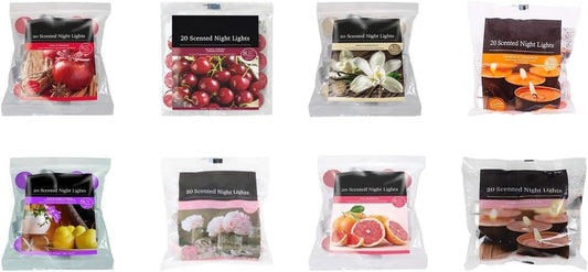 Fresh Scented Unscented Fancy Tealight Candles - Refreshing and Soothing Fragrances | 8 Hour Long Lasting Burn Time | Premium Quality Home Decoration Tealights (3-Assorted-Packs)