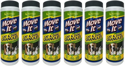Natural Non-Toxic Cat & Dog Repellent Granules | Effective Indoor & Outdoor Deterrent for Home & Garden | Extra Strong Cat & Dog Protection | 240g (Pack of 6)