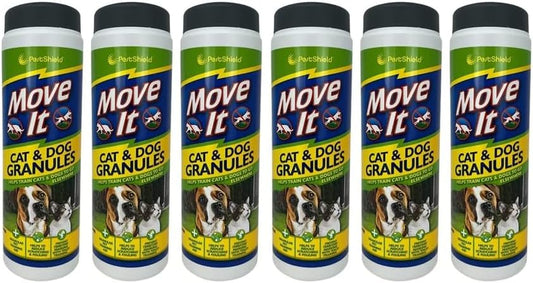 Natural Non-Toxic Cat & Dog Repellent Granules | Effective Indoor & Outdoor Deterrent for Home & Garden | Extra Strong Cat & Dog Protection | 240g (Pack of 6)