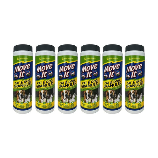Natural Non-Toxic Cat & Dog Repellent Granules | Effective Indoor & Outdoor Deterrent for Home & Garden | Extra Strong Cat & Dog Protection | 240g (Pack of 6)