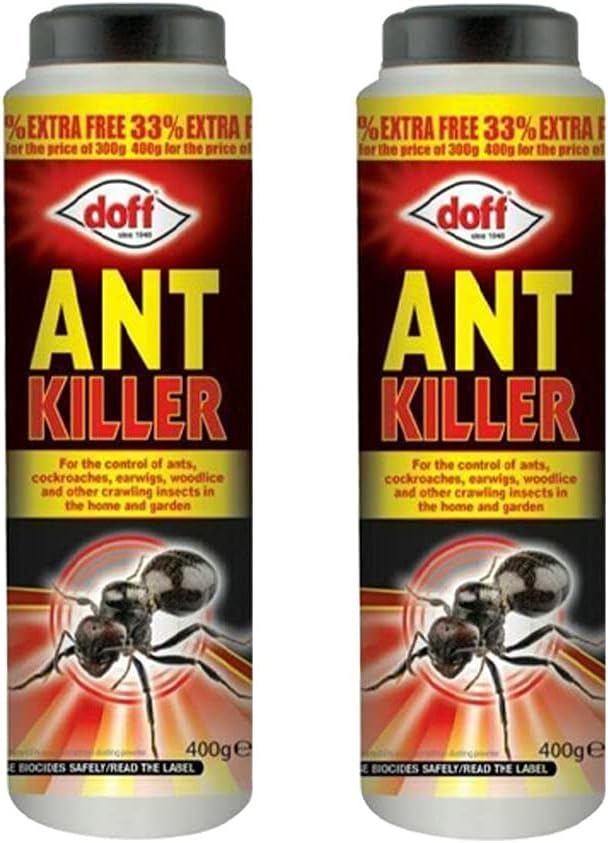 Ant Killer Powder for Indoor and Outdoor Use - Strongest Ant Killer for Lawns, Home, Garden to Kill Ants, Cockroaches, Woodlice, Earwigs and Crawling Insects (Pack of 2)
