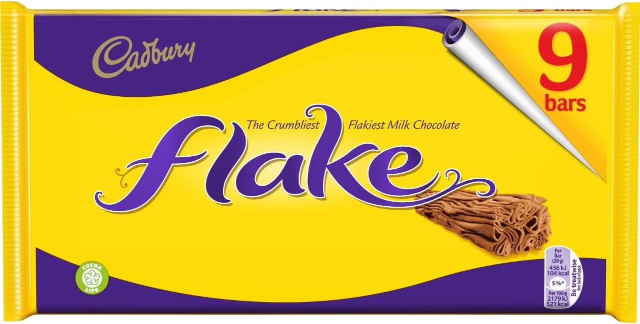 Cadbury Flake 99 Milk Chocolate Bars, Perfect for Ice Creams, Baking and Culinary Use (Box of 144 Bars)