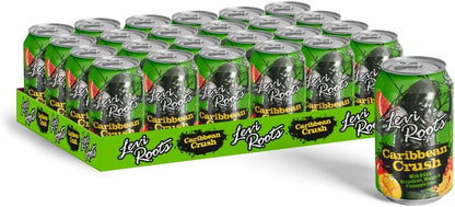 Levi Roots Caribbean Crush – Sparkling Fruit Juice Drink – Grapefruit, Mango & Pineapple – 24 x 330ml Cans – Vegetarian – Tropical Flavour – Party & Vending Pack