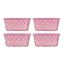 Powdered Whitewashed Trough Window Box 42cm – Decorative Plastic Outdoor Planter with Drainage Holes – Weatherproof Plastic Outdoor Planter with Drainage Holes Flower Pot for Gardens (1, Pink)
