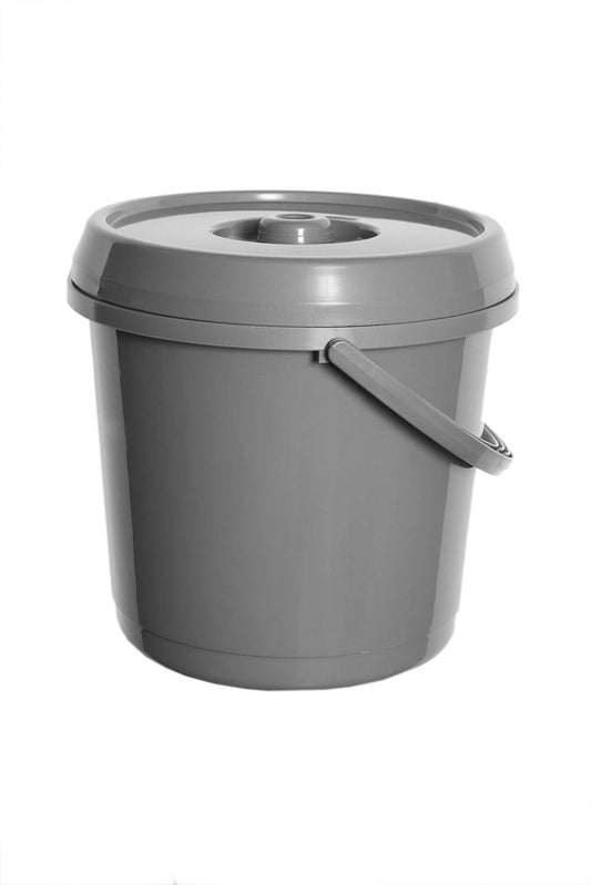 Whitefurze 14 Litre Bucket + Lid Silver (326734)