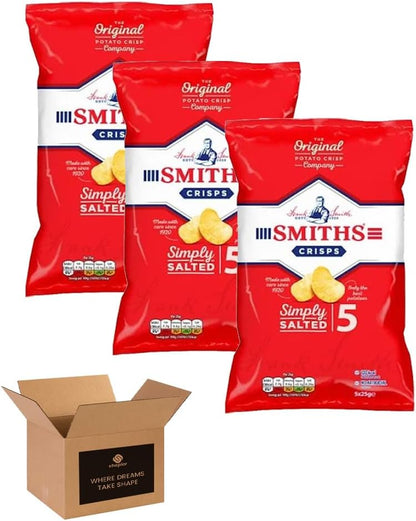 Smiths Chipsticks – Light & Crispy Flavoured Corn Snacks | Low Calorie Retro British Savoury Crisps | 6 Snack Bags | Lunchbox Snacks (Pack 3, Salt & Vinegar)
