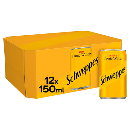 Schweppes Indian Tonic Water Can, 12 x 150ml