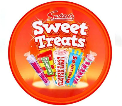 Sweet Treats Assortment Tub – Mixed Retro Sweets Gift Box with Love Hearts, Refreshers, Drumsticks & More – Party Favourites for Kids & Adults | 600g (Pack 1, Sweet Treats)