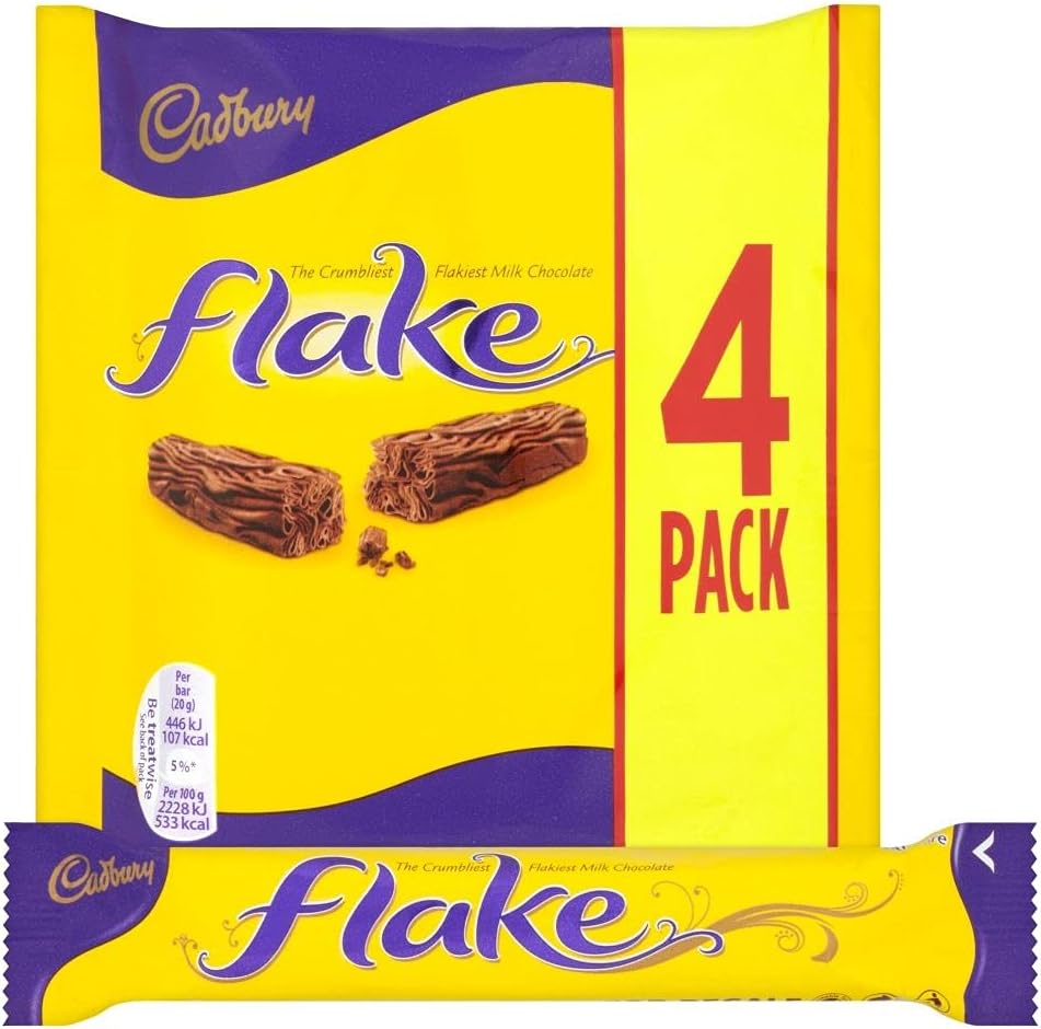 Cadbury Flake 99 Milk Chocolate Bars, Perfect for Ice Creams, Baking and Culinary Use (Box of 144 Bars)