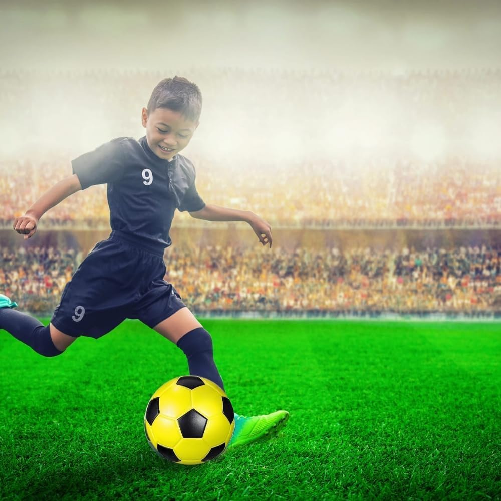 shopior Mini Soccer Ball for Kids & Adults – Soft, Durable Football for Practice, Training & Play – Ideal for Indoor and Outdoor Fun – Compact Size, Multi-Colour Design