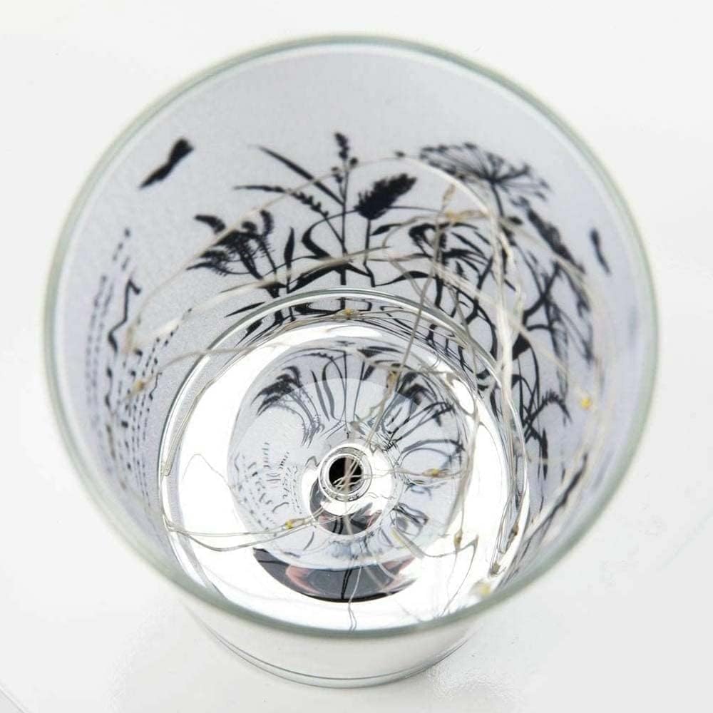 Memorial Light Tube with LED Twinkling Lights – 20cm | Glass Graveside Ornament with Butterfly & Lavender Design, Engraved Sentimental Verse – Weatherproof Remembrance Gift for (Daughter)