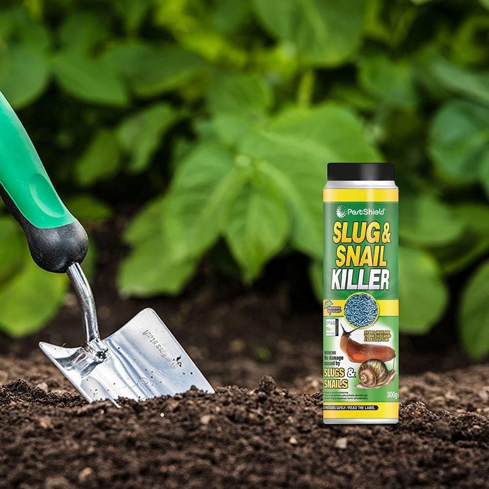 Organic Slug and Snail Control Pellets | All-Natural Slug and Snail Repellent, Eliminator for Indoor and Outdoor Use | Weatherproof Pest Control for Gardens, Fruits, and Vegetables | 300g (Pack of 4)