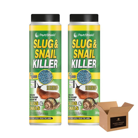 Organic Slug and Snail Control Pellets | All-Natural Slug and Snail Repellent, Eliminator for Indoor and Outdoor Use | Weatherproof Pest Control for Gardens, Fruits, and Vegetables | 300g (Pack of 2)
