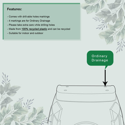 Whitefurze G02054 31cm Venetian Wall Planter - Forest Green